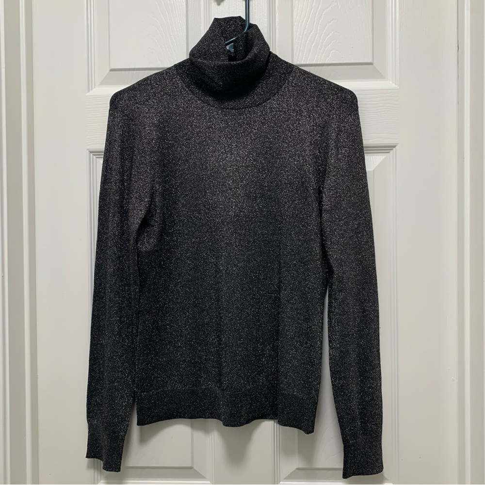 NWT  Antonio Melani Yamelyn Metallic Turtleneck Coordinating Statement Sweater - Picture 2 of 6